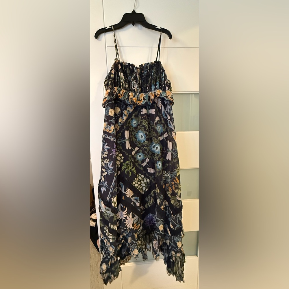 FARM Rio Winter Garden Maxi Dress S FLAWED SEE DESC